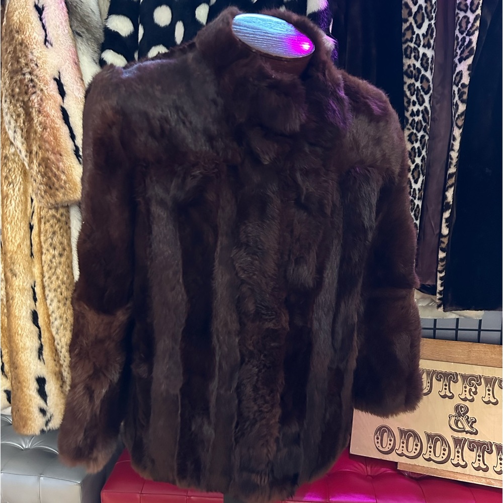 Mademoiselle Vintage Rabbit Fur Coat